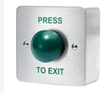Image of Erl Ebd-14-157 Green Dome Press To Exit Button Surface Mount Weatherproof