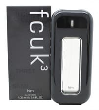 Image of FCUK 3 100ml Eau de Toilette EDT Spray For Him - Brand New