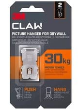 Image of 3M Claw Drywall Picture Hanger 30kg (Pack of 2) 7100269195