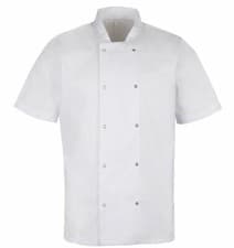 Image of Chef Jacket Black Short Sleeve Professional Kitchen Wear Poly Cotton Multi Packs