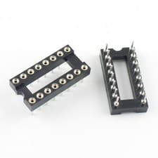 Image of 5Pcs 2.54mm Pitch 16 Pin DIP Round Pin IC Socket Adaptor Narrow #A7