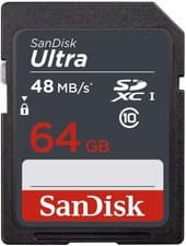 Image of SanDisk Ultra 64 GB SDXC Class 10 Memory Card up to 48 Mbps