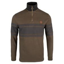 Image of Jack Pyke Half Zip Contrast Sweatshirt Green – Comfort with Contrast Panels