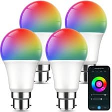 Image of Pack of 4 Gosund B22 8W WiFi RGB Smart LED Light Bulb Amazon Alexa Google Home