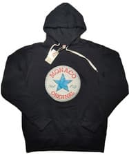 Image of MONACO Original Best City Men Large Black Cotton Pullover Hoodie NEW