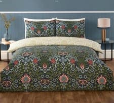 Image of Stunning ‘Heritage Flora’ Duvet Set. Fully Reversible. NON-IRON! Botanical.