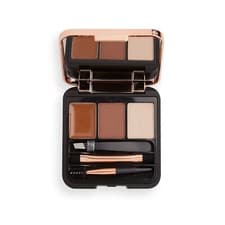 Image of Makeup Revolution Brow Sculpt Kit Brow Gel, Powder Highlighter Tweezers Brush