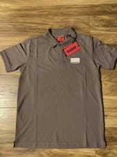 Image of HUGO Boss Brown Polo Shirt Short Sleeve Logo Regular Fit Size S New With Tags