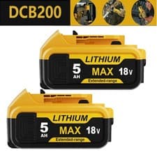 Image of 2 pack Battery For DeWalt DCB184 18V 5.0Ah Li-ion XR Slide DCB182 DCB183 DCB180