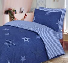 Image of Kids Complete Bed Set Duvet Cover Pillowcases Fitted Sheet Soft Cozy 100% Cotton