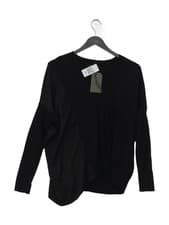 Image of AllSaints Women's Jumper XS Black Cotton with Viscose Pullover New with tags