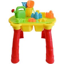 Image of Large KandyToys Sand and Water Table with Lid and Accessories - Kids Outdoor