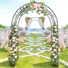 Image of Metal Garden Arch Heavy Duty Rose Climbing Plants Sturdy Archway Arbour Frame UK