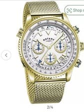 Image of Rotary Men's Gold Plated Chronograph Watch GB03108/06.
