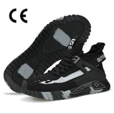 Image of guyisa safety trainers men work shoes Steel Toe Cap UK Size 9