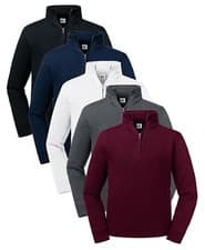 Image of Russell Authentic Half Quarter Zip Neck Sweatshirt with Upright Colllar XS - 4XL