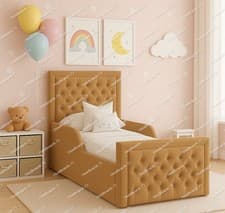 Image of Plush Velvet Kids bed 2ft6 small single 3ft single and 4ft small double