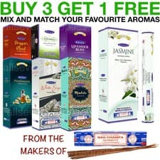 Image of SATYA Incense Sticks Packs of 120 sticks - 50 AROMAS TO CHOOSE FROM