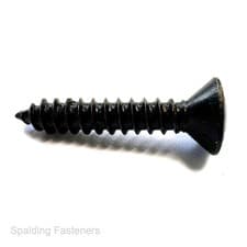 Image of Black Raised Countersunk Pozi Self Tapping Screws No4, 6, 8, 10 & 12. 3/8-1 1/2"