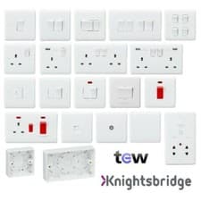 Image of Knightsbridge White Curved Edge Range of Switches and Sockets