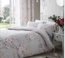 Image of Catherine Lansfield Canterbury Double Duvet Set Grey