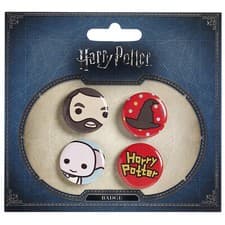 Image of Harry Potter Badge Set Hagrid Dobby Sorting Hat Harry Pins