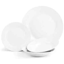 Image of Sabichi 12pc Day to White Porcelain Dinner Set - Microwave & Dishwasher Safe