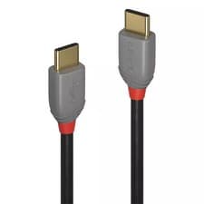 Image of Lindy 0.5m USB 2.0 Type C to C Cable Anthra Line