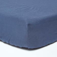 Image of Luxury Soft Plain Linen Fitted & Deep Fitted Sheet Single Double King Super King