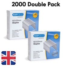 Image of 2000 x Rapesco 923/20mm Staples - Hard Wire Galvanised Staples Code: 1241