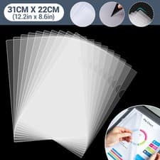 Image of A4 L-Type Clear Plastic Pockets Filing Folders Wallets Sleeves Document Files