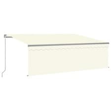 Image of Manual Retractable Awning with Blind Outdoor Awning Sunshade Canopy vidaXL