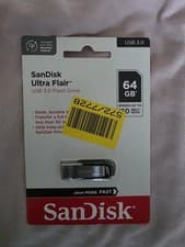 Image of SanDisk Ultra Flair 150MB/s USB 3.0 Flash Drive - 64GB (Brand New And Sealed)