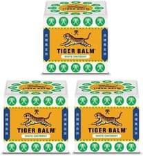 Image of 3 x Tiger Balm WHITE Ointment Headache, Muscle Aches And Pains Relief Balm-9ml