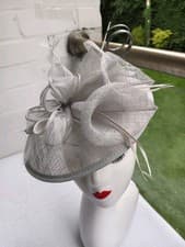 Image of Sinamay Petunia Flower Fascinator with A Saucer Base