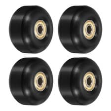 Image of 4pcs 52mm Skateboard Wheel with Bearings Street Wheels Cruiser 95A Black Golden