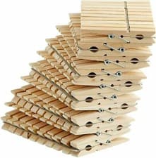 Image of 🔥Super Strong Wooden Clothes Pegs Washing Line Laundry Clip Grip Pine Garden UK