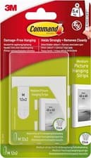 Image of 3M Command Strips Hooks Large, Medium, Small Damage Free Picture Poster Hanging