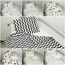 Image of 2pc BEDDING SET compatible with bedside crib JOIE ROOMIE GLIDE jungle