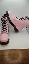 Image of Dr. Martens 1460 Light Pink Patent Lamper 8 Eye Boots UK 5 AirWair Discontinued