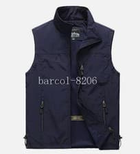 Image of Mens Gilet Body Warmer Multi Pocket Full Zip Lightweight Vest Sleeveless M-4XL