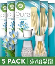 Image of Air Wick Reed Diffuser, Pure Spring Delight Scent - 5 Bottles x 25ml (125ml)