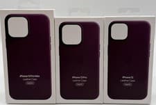 Image of GENUINE APPLE IPHONE 13 / 13 PRO / 13 PRO MAX LEATHER MAGSAFE CASE NEW OFFICIAL