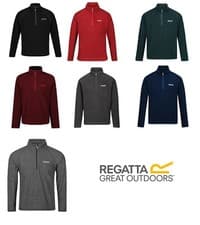 Image of Regatta Montes Light Weight Micro Fleece Half Zip Washable Quick Dry Top S-3XL