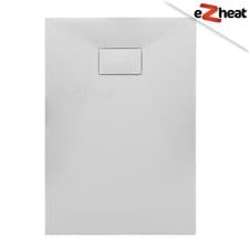 Image of SMC White Shower Tray for Shower Enclosure Anti Slip Texture Stone Effect Waste