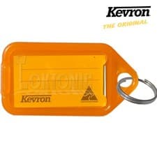 Image of Kevron Pack 10 ID5 ORANGE 100% Genuine Plastic Clicktag Label Key Tags Click Tag