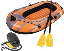 Image of Bestway Inflatable Kondor 1000 Hydro-Force Dinghy Rubber Boat Oars Air Pump