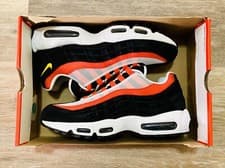 Image of Nike Air Max 95 Essential White Black Yellow Red AT9865-101 Men's 9.5 Women's 11
