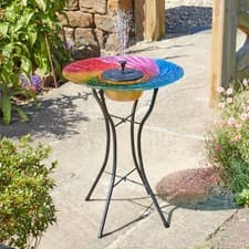 Image of Smart Solar Rainbow Garden Water Feature Fountain - Solar Powered