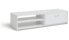 Image of Squares 1 Drawer TV Unit - White